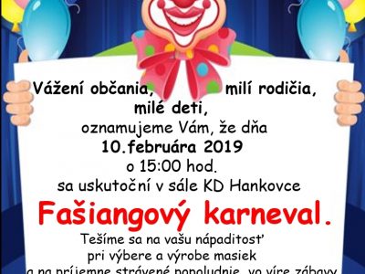 Karneval sa blíži!!!