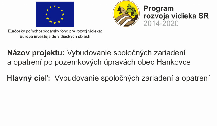 Fotka - Program rozvoja vidieka 2014 - 2020