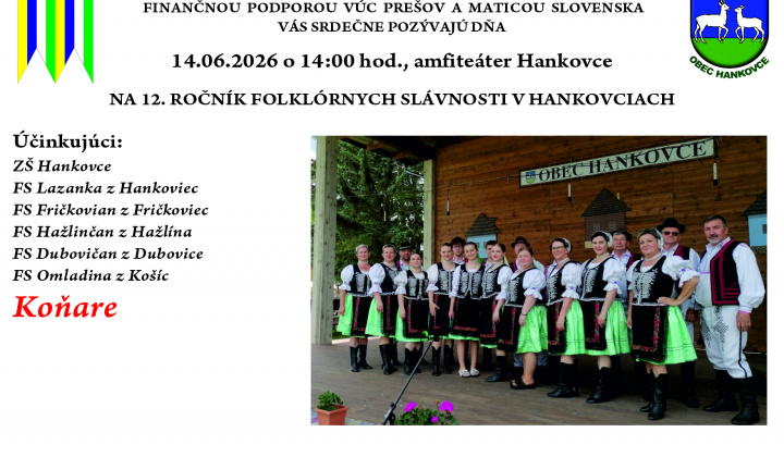 Fotka - 12.ROČNÍK FOLKLÓRNYCH SLÁVNSOTI V HANKOVCIACH